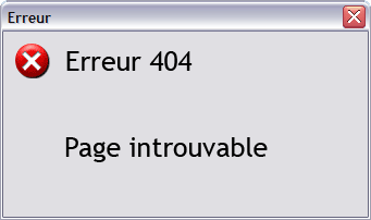 Erreur 404